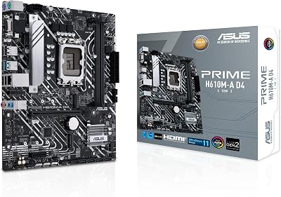 ASUS PRIME H610M-A D4 CSM Motherboard Intel H610 LGA 1700 Micro ATX PCIe 4.0 M.2