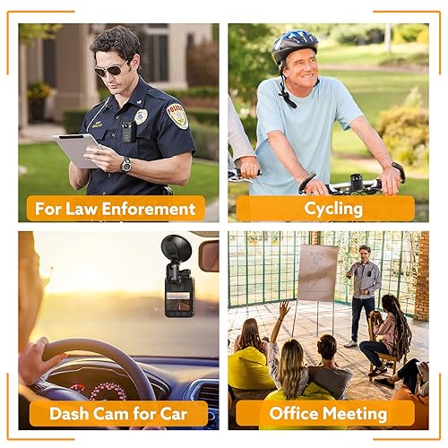 Losfom WD2 2K Body Camera with Audio, 128G Police Body Camera with - Main Image