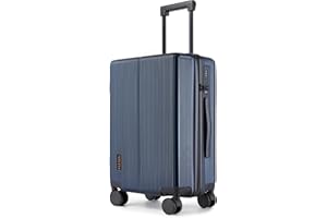 Hulsin Carry On Luggage with TSA Lock, Carry on Suitcase 22x14x9 Airline Approved, Carry-on luggage with 360° Spinner Wheels, Hardside 20 Inch Lightweight Hard Shell Suitcase (Blue, 20-Inch)