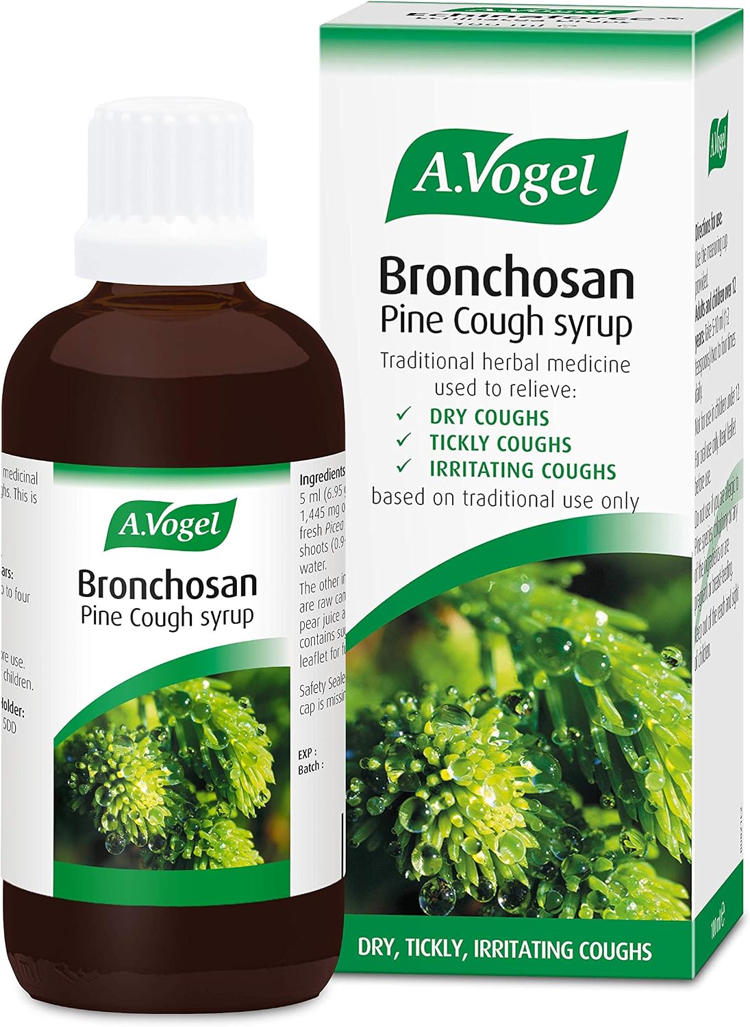A.Vogel Bronchosan Pine Cough Syrup, 100 ml (Pack of 1)