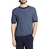 Theory Men's Stripe Tee in Pacific Linen