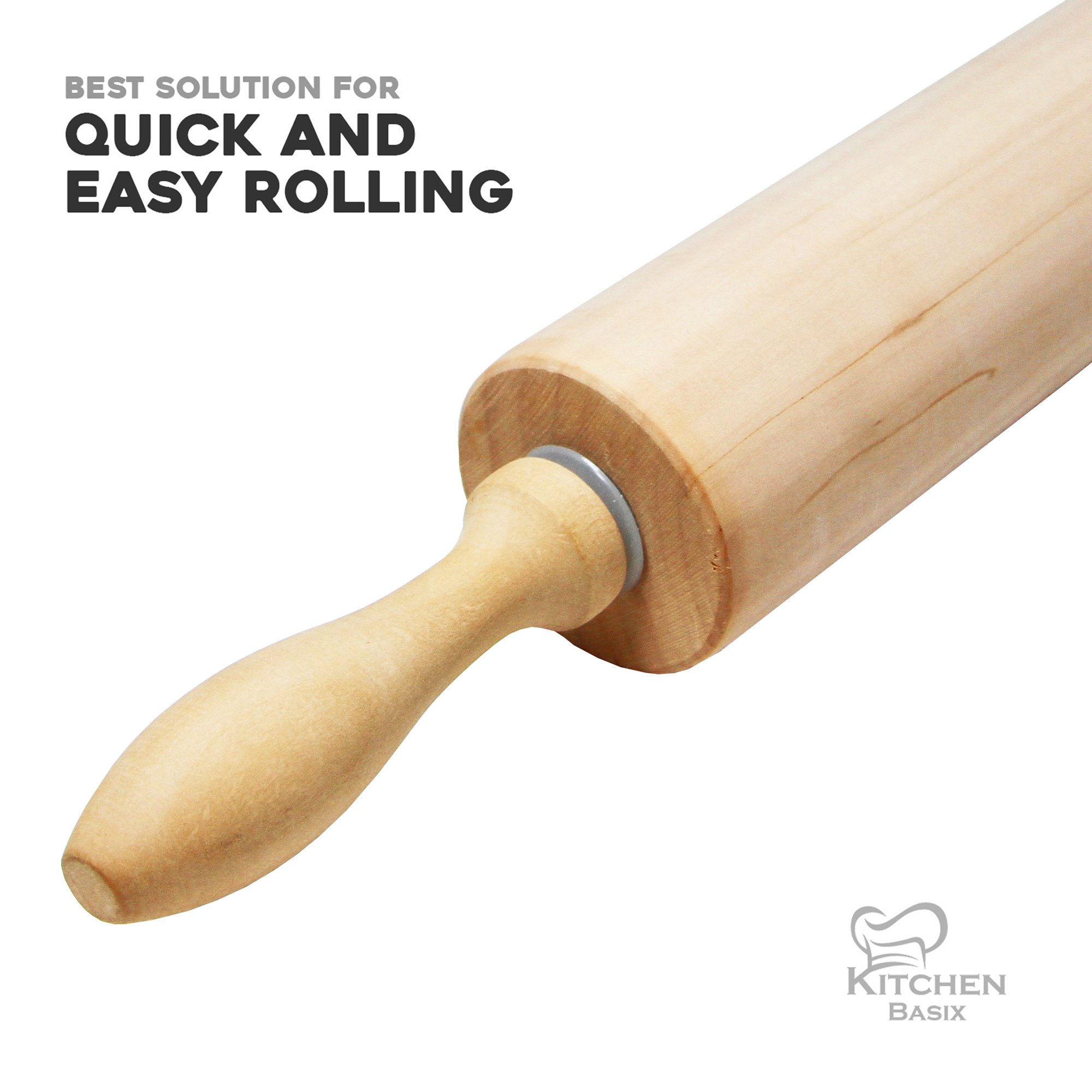 Rolling Pin Classic Wood Ideal for Baking Needs Professional