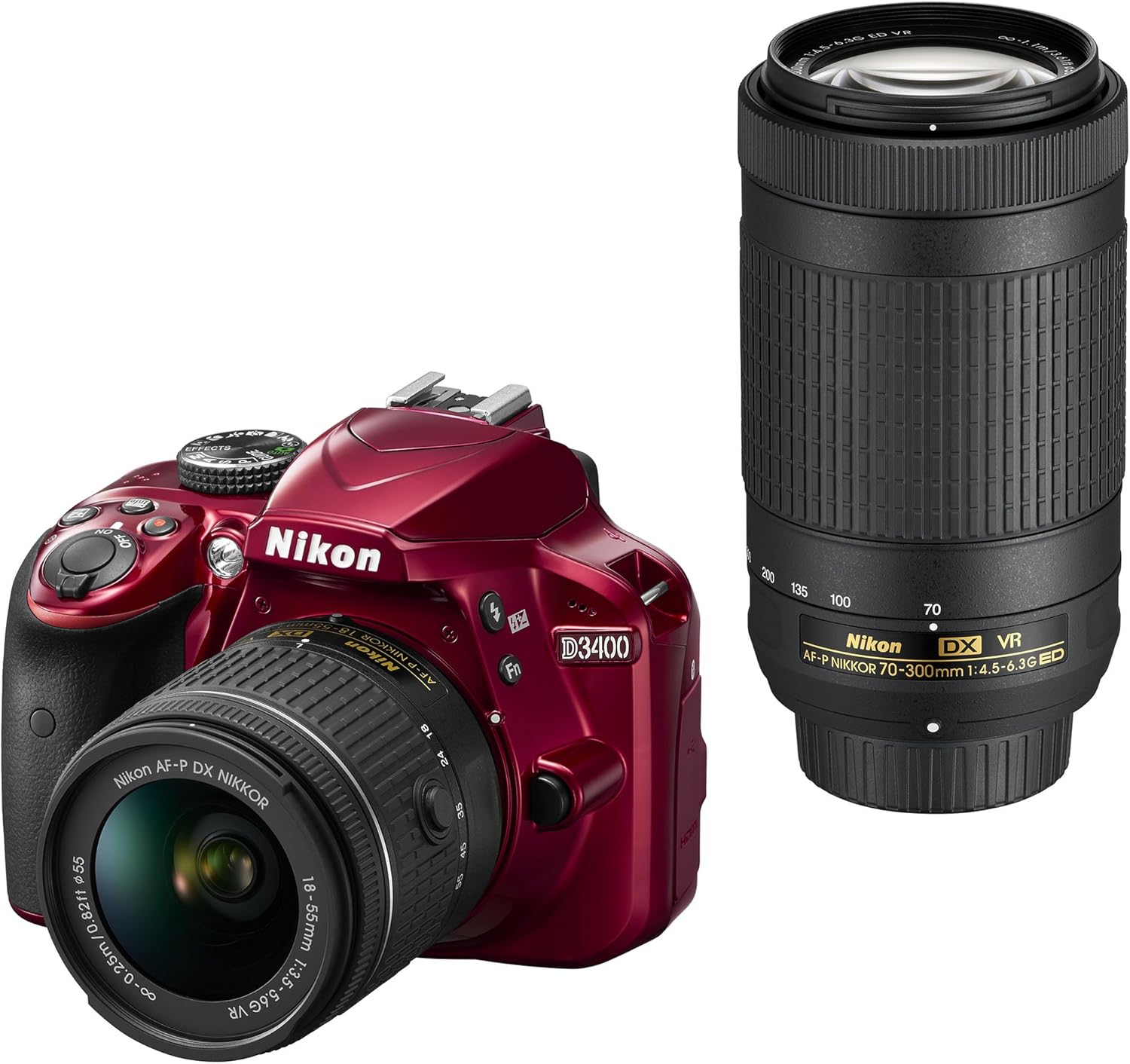 Amazon Nikon デジタル一眼レフカメラ D3400 ダブルズームキット レッド D3400wzrd デジタル一眼レフ 通販