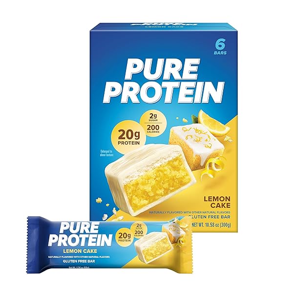 PURE PROTEIN BARS NUTRITIOUS SNACKS TO SUPPORT ENERGY, LEMON CAKE, 1.75OZ