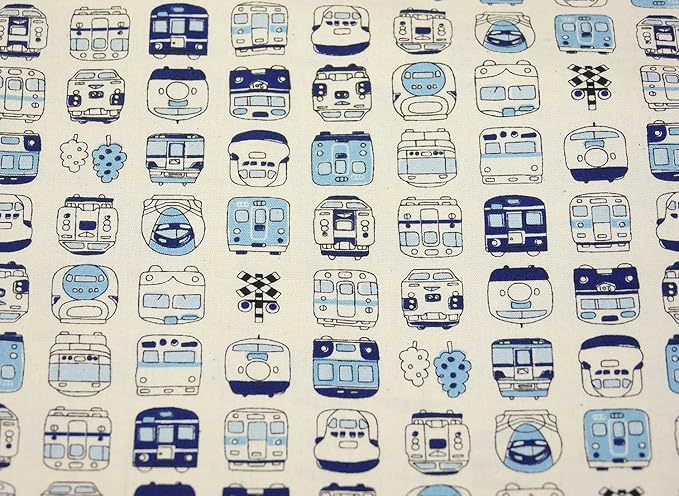 Amazon Co Jp コスモテキスタイル 入園入学 キッズランド 電車 約110cm巾 1 5mカット Sp1505 Col 8b おもちゃ 通販