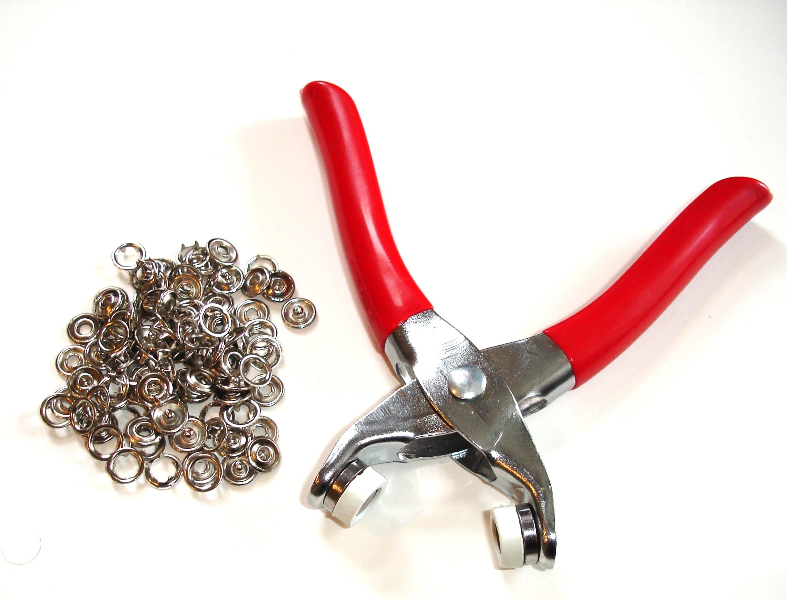 Snap Fastener Pliers Tool Kit 108 Snaps Pieces 27 Sets Easy Press Button Crafts Snap Fasteners Kit Includes 108 pc snaps Use for Sewing Clothing Crafting shirts, jeans, jackets, bags