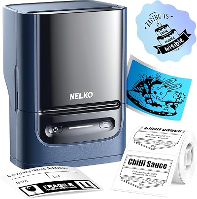 Nelko PM220 Bluetooth Thermal Label Printer Portable Label Maker 23-54mm