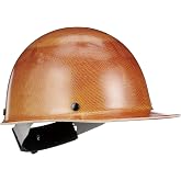MSA 816651 Skullgard Cap Style Safety Hard Hat with Swing Ratchet Suspension | Non-slotted Cap, Made of Phenolic Resin, Radiant Heat Loads up to 350F - Standard Size in Tan