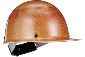 MSA 816651 Skullgard Cap Style Safety Hard Hat with Swing Ratchet Suspension | Non-slotted Cap, Made of Phenolic Resin, Radiant Heat Loads up to 350F - Standard Size in Tan