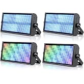 Betopper Stage Strobe Light Bar, 945 * 0.5W RGB LED Stage Light Bar with 7x15 Pixel Control Zones,30Hz Strobe Speed,DMX512 Sound-Active Flash DJ Light Bar,Disco Wash Lighting for Club,4 Packs