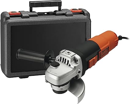 Black Decker Kg911k Qs Meuleuse D Angle Filaire 12 000 Trs Min Poignee Laterale 3 Positions Carter De Protection Interrupteur A Glissiere Livree En Coffret 900w Amazon Fr Bricolage