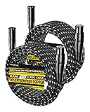 VANDESAIL XLR Cables 25ft 2 Pack Durable Nylon