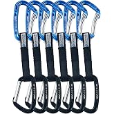 NewDoar Ultra-Light Aluminum Quickdraws Straight Bent Gate, Lightweight Rock Climbing Quickdraw Set with Keylock Nose for Alpine Climbing Gear for Professional Sport and Trad Rock