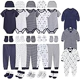 BABYSOLIS 28 Pack Unisex Baby Layette Set Boy Girl Pants+Rompers+Short Sleeve Bodysuits+Hats+Gloves+Socks New Born Outfit