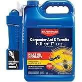 BioAdvanced Carpenter Ant &amp; Termite Killer Plus Spray - 1.3 Gal Bottle | Ready-to-Use - Kills 75+ Listed Insects - Indoor &amp; Outdoor Insect Control - Battery Powered Sprayer - Easy Application