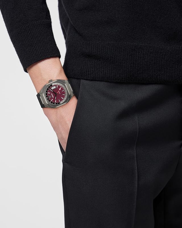 Herren Analog Automatik Armbanduhr V-Contempo GMT