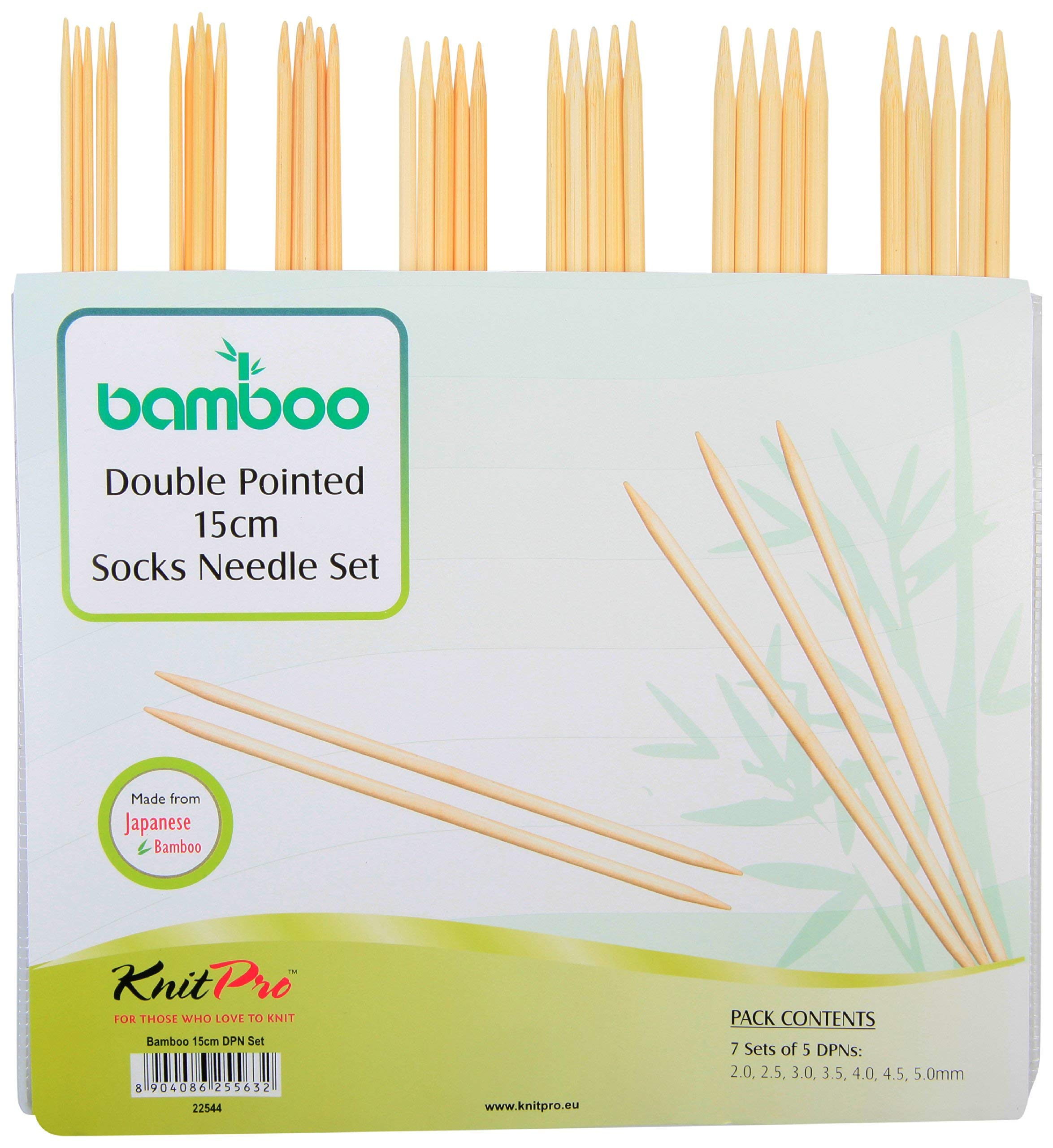 KnitPro - Bamboo Double Pointed (15cm, 2.00-5.00mm) Sock Needle Set - 1 Unit