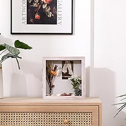 DEMAIKE 10x10 Shadow Box Frame with Linen