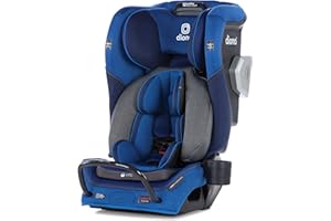 Diono Radian 3QXT SafePlus 4-in-1 Rear and Forward Facing Convertible Car Seat, Safe Plus Engineering, 4 Stage Infant Protection, 10 Years 1 Car Seat, Slim Fit 3 Across, Blue Sky