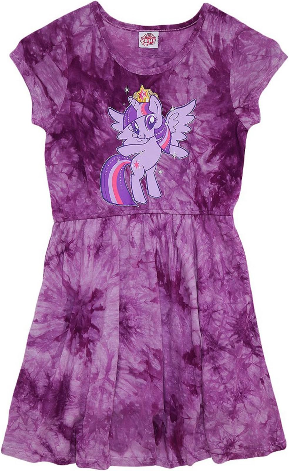 My Little Pony Girls' Tie Dye Dress (S(6/6X), PURPLE)