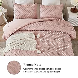 Litanika Blush Pink King Comforter Set, 3 Pieces