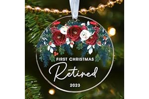 PAWZITY Retirement Ornament 2023 - Retirement Gifts for Women 2023 - Retirement Christmas Ornament 2023 - Retirement Gifts for Women 2023 Coworker, Teacher, Nursing - Acrylic Retired Christmas Ornament