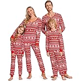 Ekouaer Christmas Pajamas for Family Matching Pj Sets Womens Mens Kids Pjs Long Sleeve Sleepwear Lounge Sets Outfits
