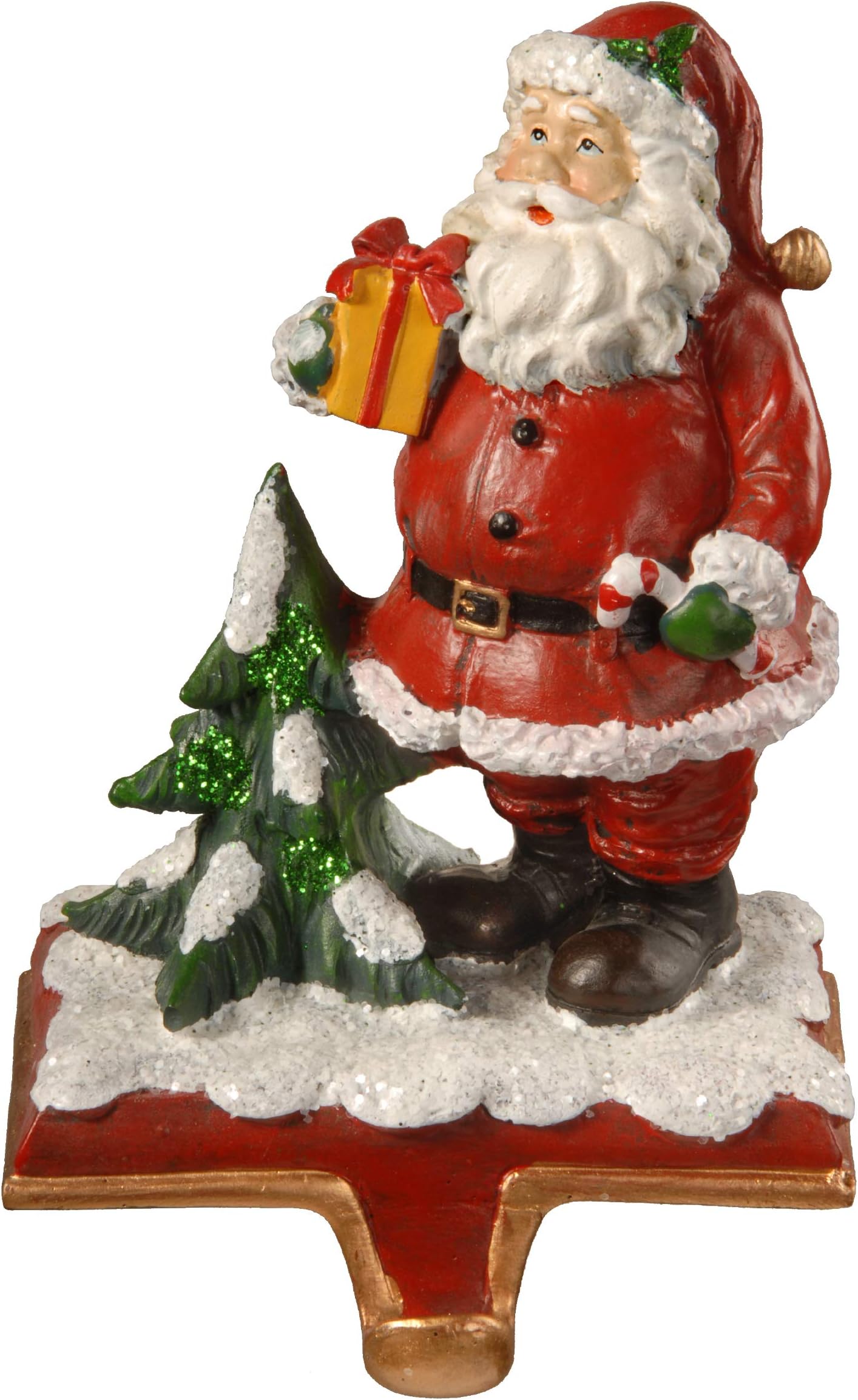 National Tree 6.5" Santa Stocking Holder, Red