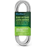 BlueStars 532197242 197242 Mower Deck Belt | Aramid Cord | 138.75" x 0.65" | Deck Belt for Husqvarna YTH24V48 YTH24K48 YTH2348 YTA24V48 Craftsman AYP Poulan Lawn Tractors with 48" Mower Deck