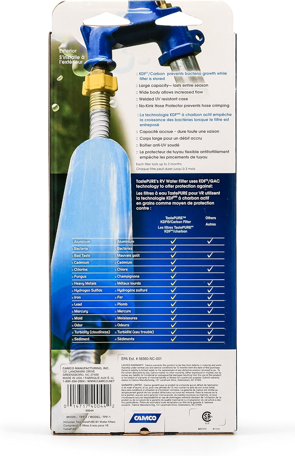 Camco 40044 TastePure Water Filter, (Pack of 2): Automotive