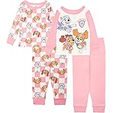 Nickelodeon Unisex Kids' Paw Patrol | Baby Shark | Blue's Clues & You 4-piece Snug-fit Cotton Pajama Set