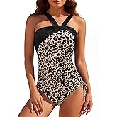 BMJL One Piece Swimsuit Women with Adjustable Straps Tummy Control Swimsuits Modest Full Coverage Bathing Suit for Vacation