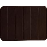 WPM WORLD PRODUCTS MART Memory Foam Bath Mat-Incredibly Soft and Absorbent Rug, Cozy Velvet Non-Slip Mats Use for Kitchen or Bathroom (17 Inch x 24 Inch, Brown)