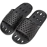 clootess Shower Shoes Slide for Men and Women Holes Bath Slipper Bathroom Sandal Pool Gym College Dorm Non-Slip