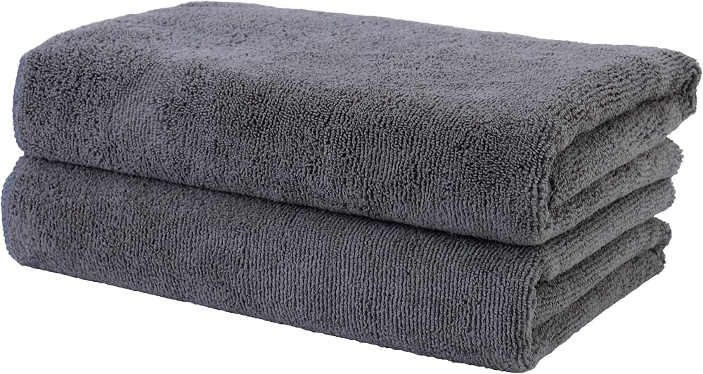 POLYTE Professional Quick Dry Lint Free Microfibre Hair Towel 2 Pack 50x101 cm