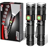 DARKBEAM LED Flashlights Rechargeable USB 2000 High Lumens, Small and Bright Pocket Flashlight, Zoomable Water Resistant Hand