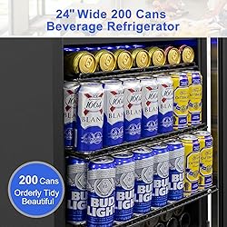 Beverage Refrigerator 24 inch-200 Can Drink Fridge