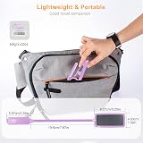 Gritin 9 LED Clip On Book Light Purple 3 Eye Protect Modes Rechargeable view 8