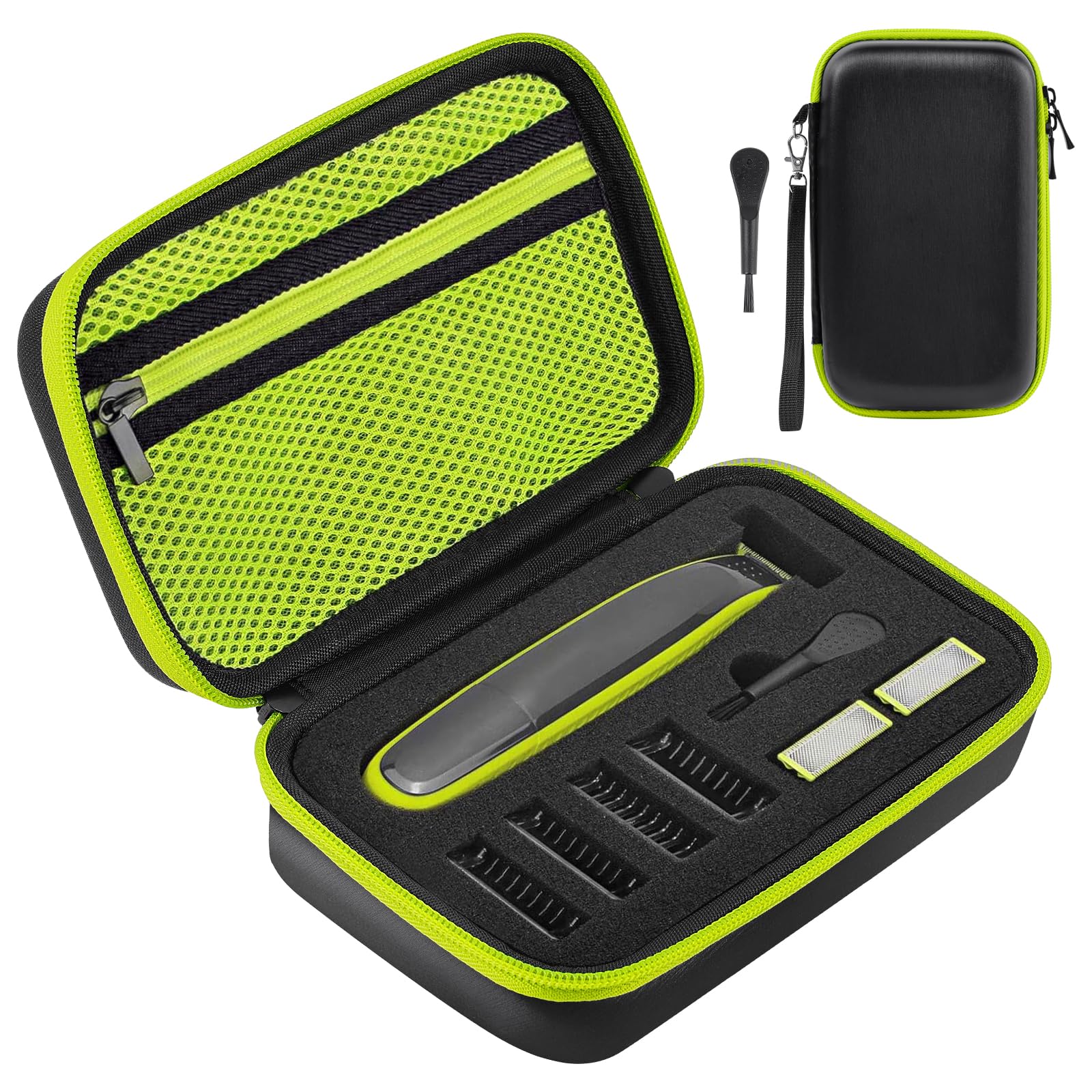 AOGOE Case for Philips O Blade QP2630, QP2520, QP2620, QP2724, QP6550, Portable Trimmer Shaver Protection, Travel Organizer Carrying Bag for O Blade, Electric Face Body Trimmer Travel Case, Black