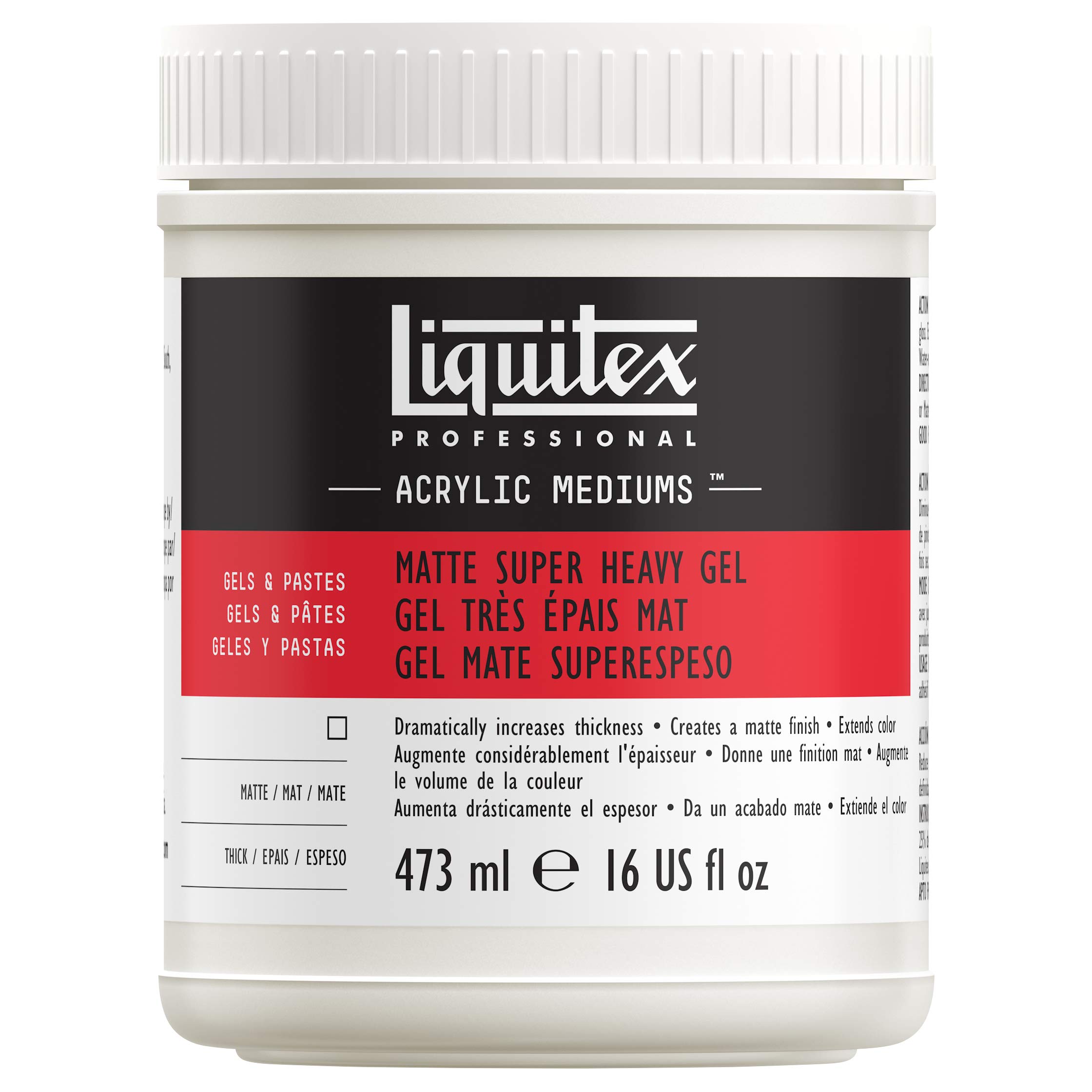 Liquitex Professional Matte Super Heavy Gel Medium, 473 ml, beige