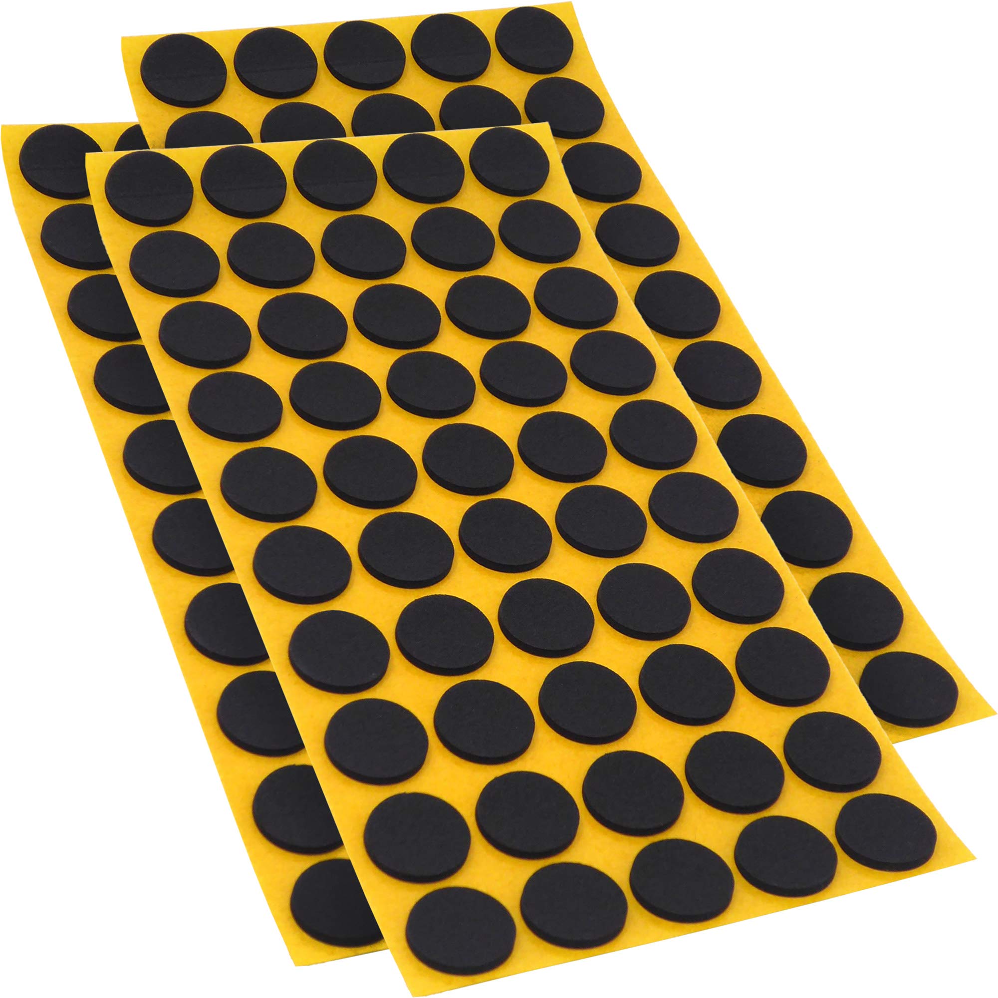 Adsamm® / 150 x self-adhesive anti-slip pads made of EPDM cellular rubber/ø 0.79'' (ø 20 mm) / Black/round / 0.098'' (2.5 mm) thick anti-slip glides