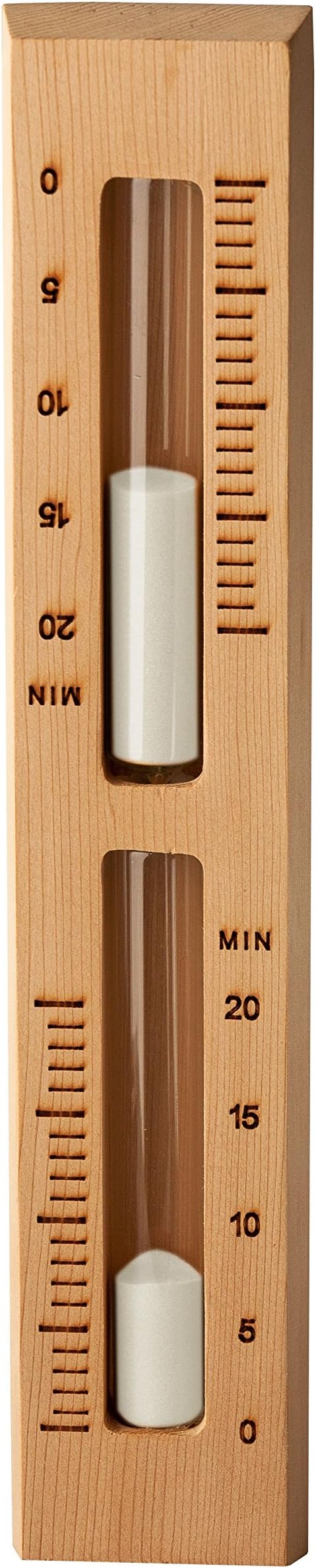 Sauna hourglass, 15 minutes, red cedar, cedar timer with white sand