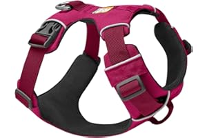 Ruffwear, Front Range Dog Harness, Reflective and Padded Harness for Training and Everyday, Hibiscus Pink, Medium