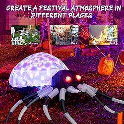 Tangkula Halloween Inflatable Spider with