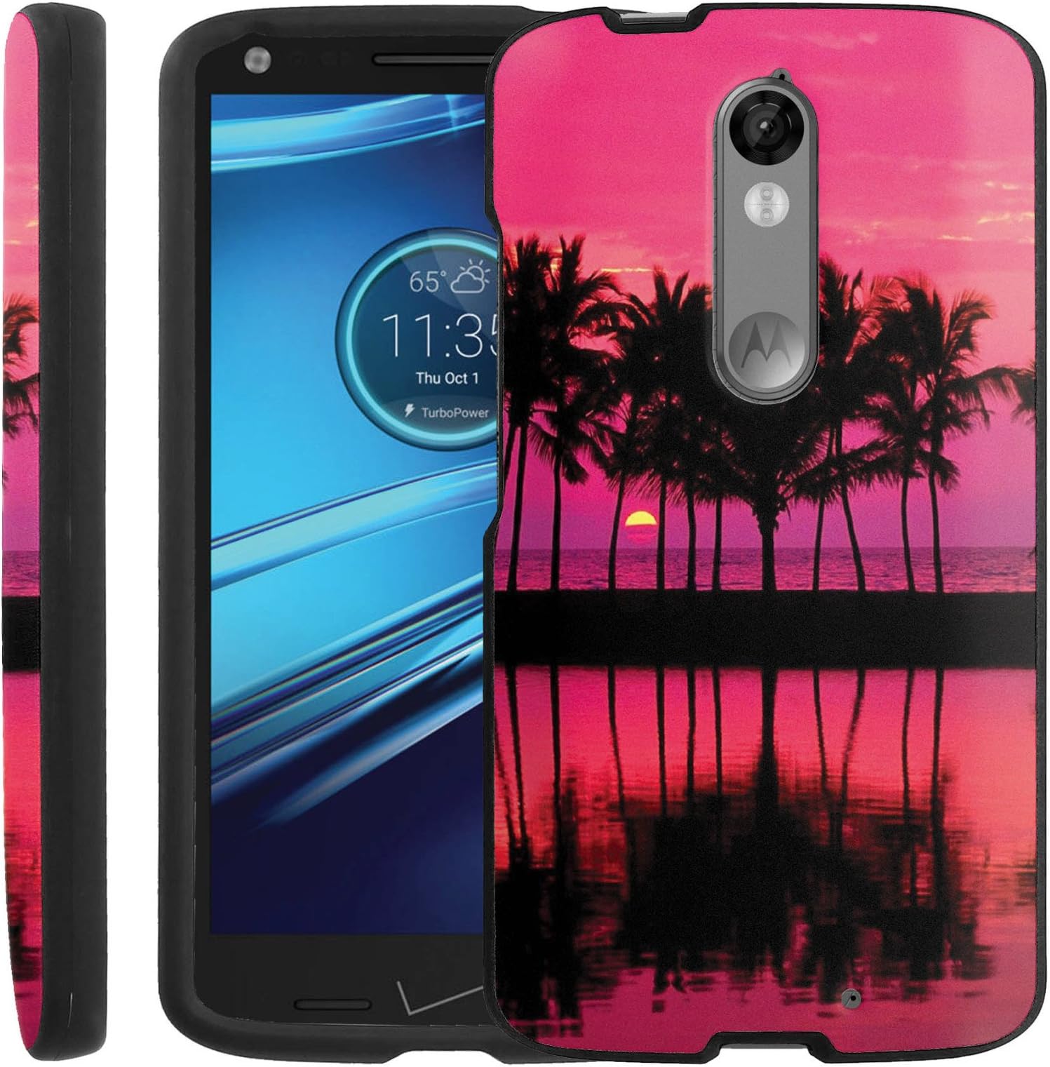 [Aloha Sunshine] Droid Turbo 2 [GUARD] Hard Cover Case [Shock Aborbing] Protection Case [2PC Full Body] Ultra Slim for Droid Turbo 2