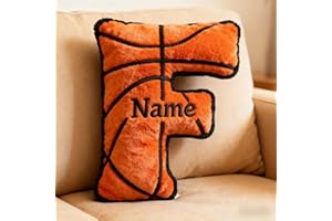 Personalized Basketball Pillows Custom Double-Sided Printed Cute Plush Pads with Names Custom Letter Shaped Pillows Birthday 