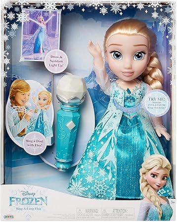 muñeca de frozen con microfono