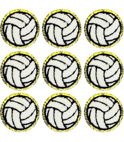 LNESEAU Parches Para Planchar Con Corazón De Voleibol Para Ropa, 8 Unidades De Apliques De Felpilla Con Corazón De Fútbol, Parche Bordado Para Ropa Decorativa, Sombrero, Camisa, Jeans, Chaquetas