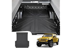 JTYZSM Truck Bed Mat for 2019-2024 Jeep Gladiator JT All Weather Protection Anti-Slip TPE Trunk Bed Liner for 2019 2020 2021 2022 2023 2024 Jeep Gladiator 4 Door