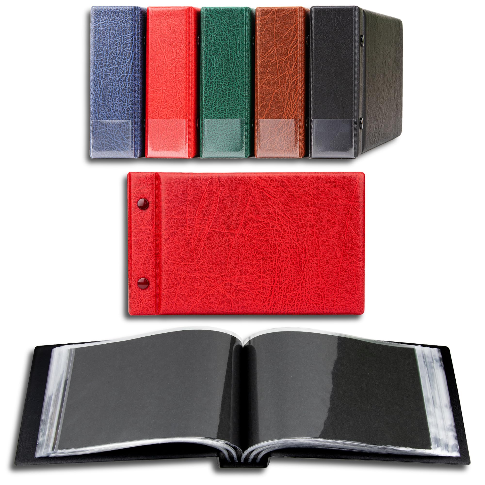 Prophila small album for 100 postcards and letters up to 190 x 125 mm, red